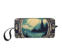 LNNIUK Neceser de viaje con texto en inglés "Not All Who Wander Are Lost", bolsa de maquillaje con cremallera