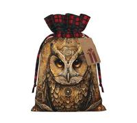 LNNIUK Owl Beliefs - Bolsa de regalo de Navidad reutilizable con cordón para envolver dulces