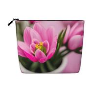 LNNIUK Spring is in The Air - Bolsas de maquillaje con cremallera para bolso, organizador de maquillaje grande de lona de viaje, Negro -, Talla única