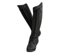 LNNLOO Botas Térmicas para Montar A Caballo (34-43), Botas hasta La Rodilla, con Cordones Y Punta Puntiaguda, Antideslizantes E Impermeables, Tacón Bajo (1-3 Cm), Unisex/Invierno,39,Black