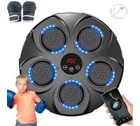 LNNLOO Máquina De Boxeo Musical Montada En La Pared para Adultos (con Guantes), Boxeo Electrónico, 9 Modos + Función De Conteo, Pantalla LED + Conexión Bluetooth, para Aliviar El Estrés,B