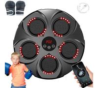 LNNLOO Máquina De Boxeo Musical Montada En La Pared para Adultos (con Guantes), Boxeo Electrónico, 9 Modos + Función De Conteo, Pantalla LED + Conexión Bluetooth, para Aliviar El Estrés,A