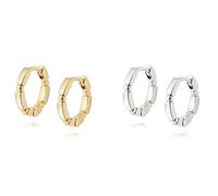 LNNSHX 2 Pendientes de Plata de Ley 925 Argollas de Lujo con circonitas Coloridas y Finas para Mujeres y Amantes de Las Mujeres Pendientes Brincos yc630 (Color de la Joya: 7, Color del Metal: Color