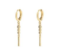 LNNSHX 2 Pendientes de Plata de Ley 925 con borlas de circonita arcoíris pequeñas para Mujer oorbellen brincos Pendientes yc701 (Color de la Joya: Color Plateado)