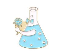 LNNSHX Broche Broche, Broche para Mujer, Experimento de Amor, Botella, Vaso, Insignia de Metal, Broche, joyería, Ropa, Broche, Bolsa, joyería, Broche, Broche de Regalo, Ramo de Diamantes de imitación