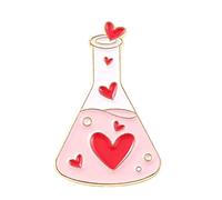 LNNSHX Broche Broche, Broche para Mujer, Experimento de Amor, Botella, Vaso, Insignia de Metal, Broche, joyería, Ropa, Broche, Bolsa, joyería, Broche, Broche de Regalo, Ramo de Diamantes de imitación