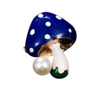 LNNSHX Broche Broche, Broche para Mujer para el día de la Madre, Regalos de Ramadán, Exquisito Traje, Accesorios Femeninos, Lujoso Broche de Setas, aparece Broche atmosférico (Color: Azul, tamaño: