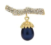 LNNSHX Broche de Mujer Alfileres Accesorios de Moda para Mujer Rama Completa con Broche de Perlas de simulación Broche de Dama de Lujo Simple Broche de Banquete Broches de Moda (Metal Color : White)