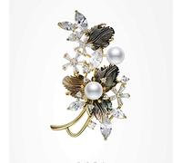 LNNSHX Broche de Perlas para Abrigo, Broche de Ramillete con Temperamento Femenino, Accesorios atmosféricos de Estilo Occidental Que Combinan con Todo