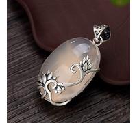 LNNSHX Collar Mujer Chapado en Blanco Jade Incrustado Colgante Clásico Palacio Simple Viento Nacional Moda, LJBLEUSK y Rosa