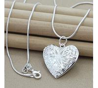 LNNSHX Collares de Plata de Ley, Collar de Plata 925, Colgante de Estrella de Moda, Collar de corazón con Cruz Redonda, Accesorios de joyería para Mujer, Regalo(8)