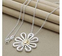 LNNSHX Collares de Plata de Ley, Collar de Plata 925, Colgante de Estrella de Moda, Collar de corazón con Cruz Redonda, Accesorios de joyería para Mujer, Regalo(8)