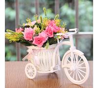 LNNSHX Florero de plástico Moderno, florero Creativo de Bicicleta de Boda China florero Decorativo para decoración del hogar-L W4.7L10.2H7.1inch(122618cm)