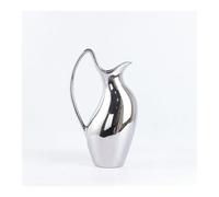 LNNSHX Jarrones Decorativos Jarrón de cerámica galvanizado Simple nórdico, Espejo de Lujo, artículos de Flores Plateados, Adornos para decoración del hogar, Decoraciones para el hogar, Decoraciones