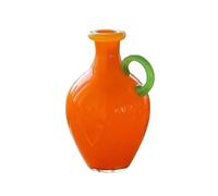 LNNSHX Jarrones Decorativos para el hogar, Botella de Leche Naranja, jarrón de Boca Delgada, arreglo Floral de Escritorio, Adornos Florales Coloridos, Decoraciones para el hogar, Decoraciones para la
