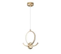 LNNSHX Lámpara Colgante Redonda de Cristal, lámpara de Fuente LED, Isla de Cocina de Aluminio, Colgante Decorativo
