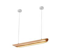 LNNSHX Lámpara de Madera Larga Lineal, Luces Colgantes de 31,4 Pulgadas, Fuente de luz LED para Comedor, Colgante para Dormitorio