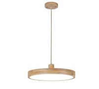 LNNSHX Lámpara de Madera nórdica Luces Colgantes del Cuerpo Fuente de luz LED Sala de Estar Pantalla acrílica Redonda Colgante