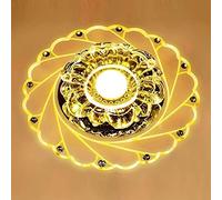 LNNSHX Lámpara de Techo Circular de Cristal LED para Sala de Estar, Pasillo, Cocina (Negro-JoJo's Bizarre Adventure1) (Dinosaurio Blanco Doodle4)