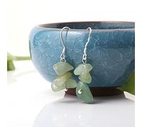 LNNSHX Pendientes al por Mayor con Chips Naturales, Pendiente con Flecos de Piedra, Cuarzo, Ojo de Tigre, Piedras Rosas, Gota para el oído, fabricación de Joyas, Regalos para Mujer
