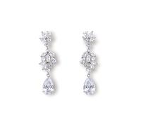 LNNSHX Pendientes de Boda para Novias, Damas de Honor, Pendientes de lágrima de marquesa Beusoulover para Mujer, Pendientes Colgantes y Colgantes de circonita cúbica para Bailes o desfiles, Joyas,