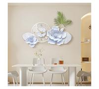 LNNSHX Pintura Decorativa con Reloj Reloj de Pared Grande Decorativo con Luces Ajustables y Control Remoto, Reloj de Pared Floral Moderno 3D, Aplique de Pared silencioso sin garrapatas Escultura