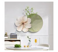 LNNSHX Pintura decorativa con reloj Sala de estar Pintura decorativa con reloj 3D Flor moderna Pintura de piedra arenisca Reloj silencioso Moda Decoración creativa Reloj de pared Reloj decorativo para