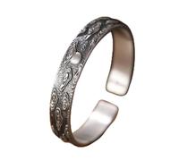 LNNSHX Pulsera S999 Plata Pura Abierta Pulsera de Plata para Hombres y Mujeres Joyería Regalo de cumpleaños Brazalete de Plata