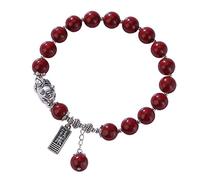 LNNSHX Pulseras de cuentas, pulseras de protección para hombres y mujeres, pulsera de tigre de plata de ley de cinabrio natural, talismán de riqueza Feng Shui para el año del tigre 2022 contra el mal,