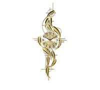 LNNSHX Reloj de Pared Decorativo silencioso Reloj de Pared de Hierro Forjado Dorado Reloj de Pared para Sala de Estar Reloj de Pared con números arábigos Reloj de Pared para Dormitorio silencioso 35