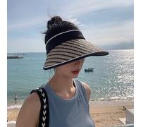 LNNSHX Sombrero con protección Solar para Mujer, Sombrero de Copa vacío al Aire Libre con gradiente de Color para Viajes de Verano para Mujer, Sombrero Ajustable Plegable para Mujer (púrpura)