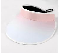 LNNSHX Sombrero con protección Solar para Mujer, Sombrero de Copa vacío al Aire Libre con gradiente de Color para Viajes de Verano para Mujer, Sombrero Ajustable Plegable para Mujer (púrpura)