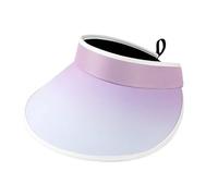 LNNSHX Sombrero con protección Solar para Mujer, Sombrero de Copa vacío al Aire Libre con gradiente de Color para Viajes de Verano para Mujer, Sombrero Ajustable Plegable para Mujer (púrpura)