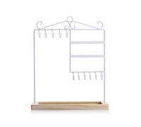 LNNSHX Soporte Organizador de Joyas, Soporte Creativo para Pendientes de Hierro Forjado, Estante de Almacenamiento de Joyas para el hogar, Collares Colgantes, Estante de exhibición, Bandeja de