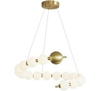 LNNSNE Acrylic Hanging Lamp Full Copper Base Dining Bar Pendant Light Western Restaurant Study Model Room Decorative Chandelier