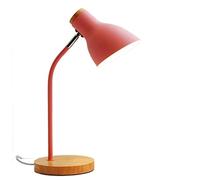 LNNSNE Adjustable Multi-Angle Wooden Lamp for Bedroom and Study - Eye-Care (White)