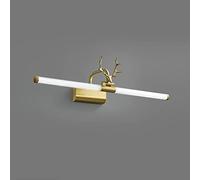 LNNSNE Appliques murales, Brass Copper Vanity, 4000K Bathroom Light Fixture Makeup Front Lamps for Dressing Room Mirror Cabinet Wall Bedside Decor Lamp