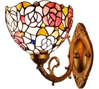 LNNSNE Appliques murales, Farmhouse Glass Light, Mediterranean Lamp Traditional Victorian Flower Wall Sconces Fixtures for Living Room Bedroom Hotel
