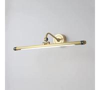 LNNSNE Appliques murales, Light Brushed Brass Adjustable Vanity Mirror Cabinet Make-up Desk Lamps Bathroom Waterproof Wall Lights 4000K L19.31in Bedside Decor Lamp, B