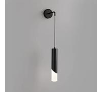 LNNSNE Appliques murales, Light Brushed Brass Lamps Tricolor Dimmable Corridor Living Room Bedroom Bathroom Interior Wall Lights Black Bedside Decor Lamp, Bras