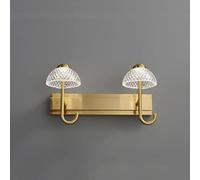 LNNSNE Appliques murales, Light Brushed Brass Vanity Indoor Waterproof Lights Acrylic Cover Bathroom Mirror Cabinet Lamps Make-up Desk Mural Wall Bedside Decor Lamp A