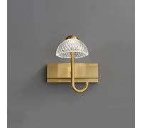 LNNSNE Appliques murales, Light Brushed Brass Vanity Indoor Waterproof Lights Acrylic Cover Bathroom Mirror Cabinet Lamps Make-up Desk Mural Wall Bedside Decor Lamp A