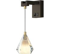 LNNSNE Appliques murales Light Crystal Lights Indoor with USB Port Bathroom Living Room Wall H12.61in Bedside Decor Lamp, Brass (Color