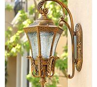 LNNSNE Appliques murales, Outdoor Lantern Mount Porch Light Oil Rubbed Bronze Finish Wall with Six-Sided Clear Glass Waterproof for Patio Garden Decor Lamp