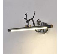 LNNSNE Appliques murales Retro Copper Lights Farmhouse Bathroom Light, 240° Adjustable Linear Front V-intage Vanity Sconces for Mirror Cabinets Wall Bedside Decor Lamp,