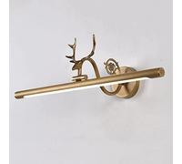 LNNSNE Appliques murales Retro Copper Lights Farmhouse Bathroom Light, 240° Adjustable Linear Front V-intage Vanity Sconces for Mirror Cabinets Wall Bedside Decor Lamp,