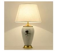 LNNSNE Bedside Chinese Vintage Ceramic Bedroom Hand Painted Glazed Nightstand Lamp Home Table Lamps for Living Room
