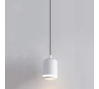 LNNSNE Black White Metal Pendent Lamp Suspended Minimalist Home Bedside Ceiling Hanging Light Aisle Decoration Fixture, Chandelier