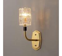 LNNSNE Brass Fixtures Bedroom Bedside Living Room Lantern Copper Wall Lamp Frosted Glass Lampshade Stair Lights, Chandelier