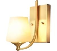 LNNSNE Brass Light White Glass Shade Lamp American Style Wall Lights, Chandelier
